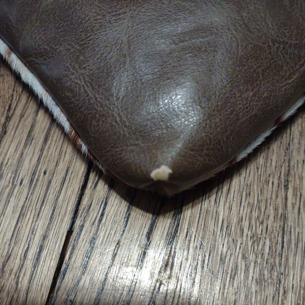Tony Lama Crossbody Bag Genuine Hair On Hide Leather Western Tooled Boho Purse - Picture 8 of 9